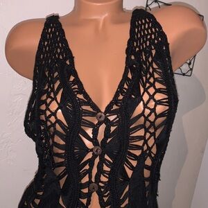Crocheted bohemian Top or Swimsuit Coverups You Decide